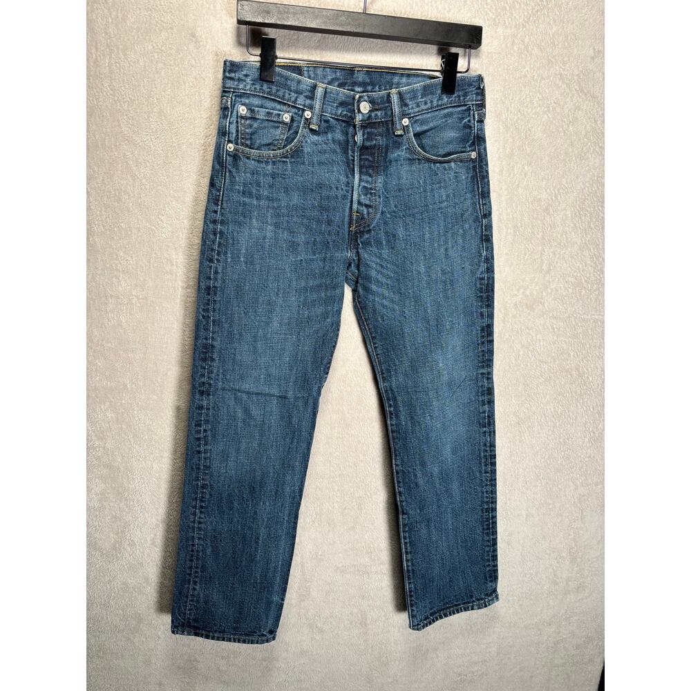 Vintage Levis 501 Red Tab Button Fly Straight Leg Denim Jean Pant Mens 30 x 30